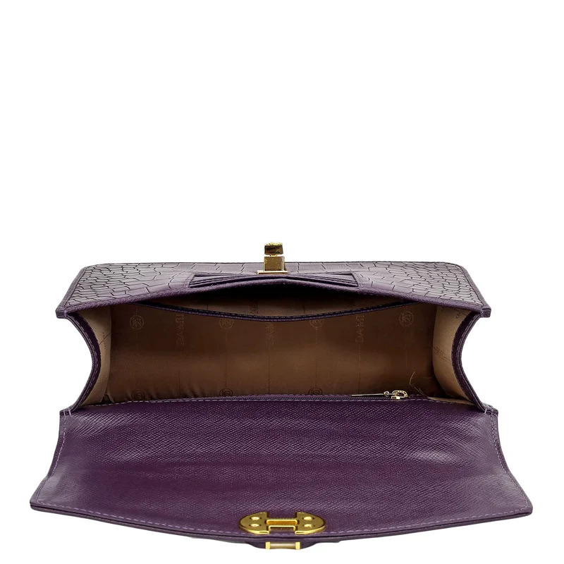 Da Milano Grapevine Small Croco Leather Shoulder Bag - Grapevine for Women | Best Price UAE